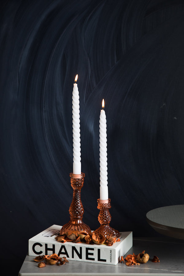 Pink Vintage Candle Stand (Set of 2)