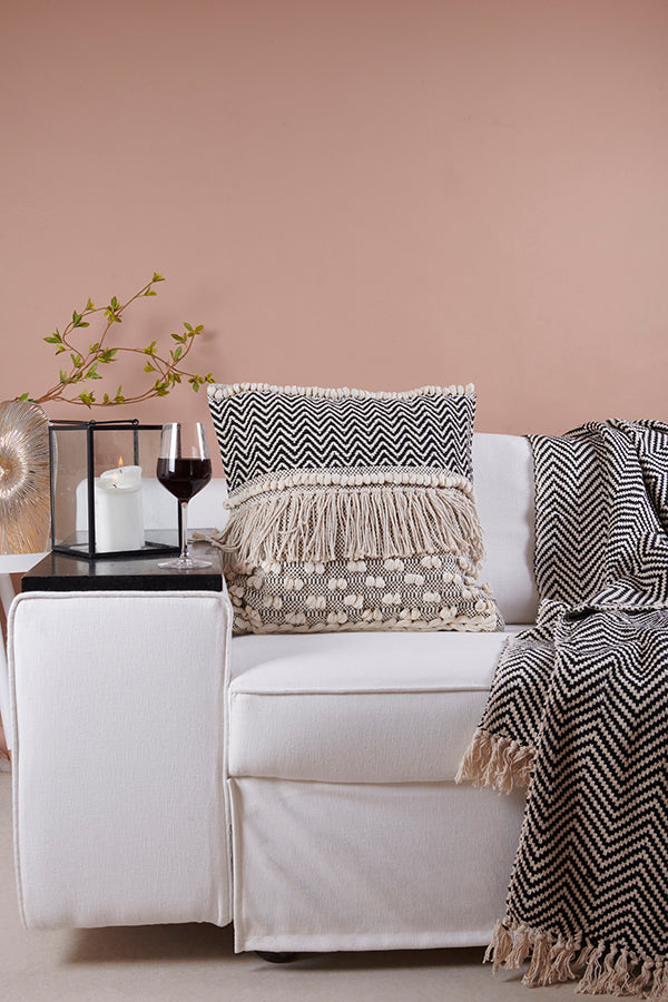 Crossroad Fringed Cushion