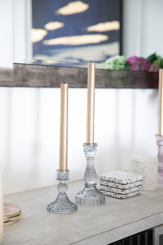 Grey Vintage Candle Stand (Set of 2)