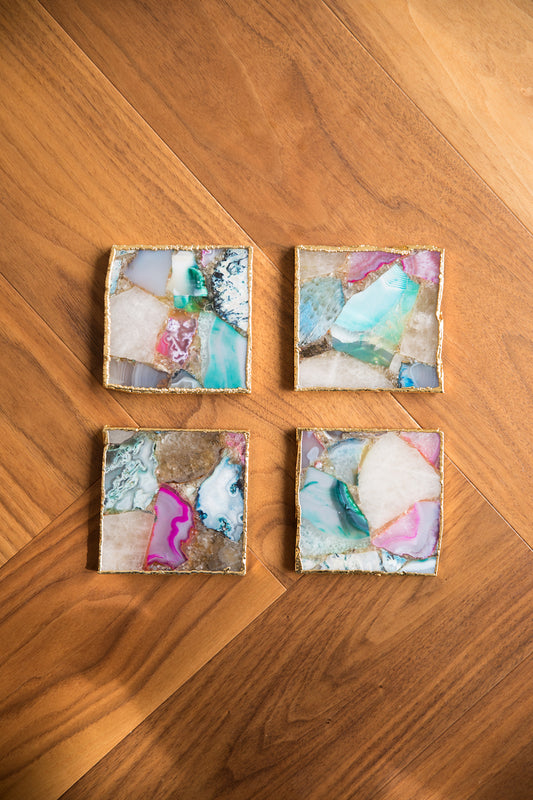 Imperial Agate Coasters (Set of 4)
