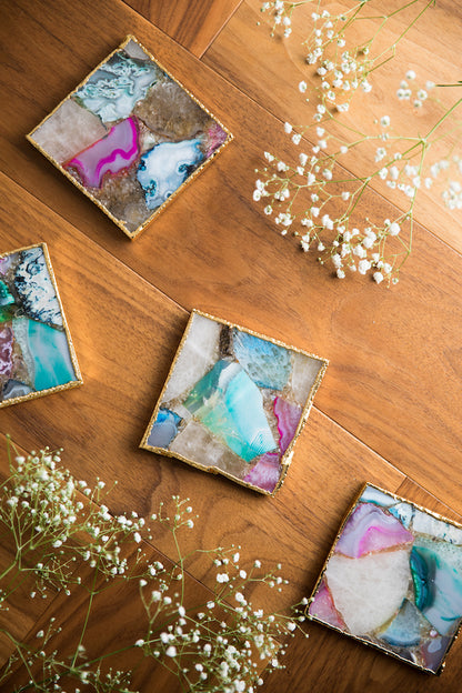 Imperial Agate Coasters (Set of 4)