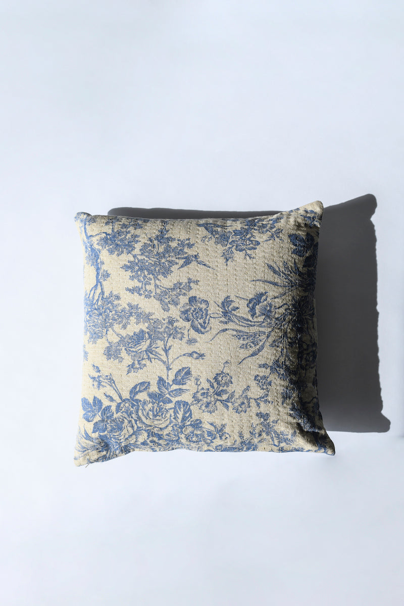 Blue Pottery Pillow Cover